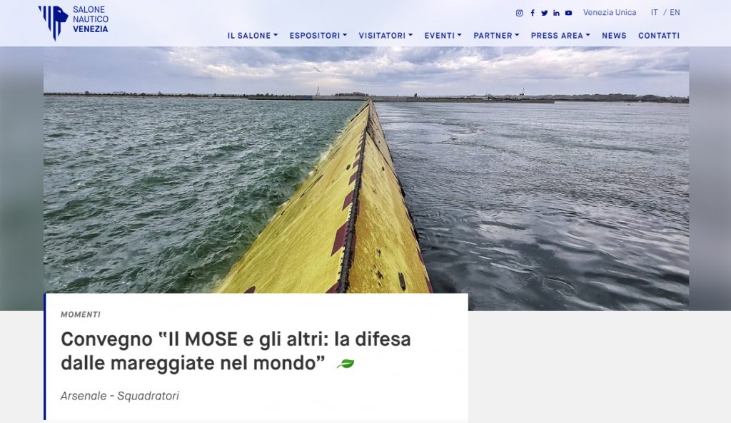 Salone Nautico Venezia 2023. “Il MOSE e gli altri: la difesa dalle mareggiate nel mondo”.