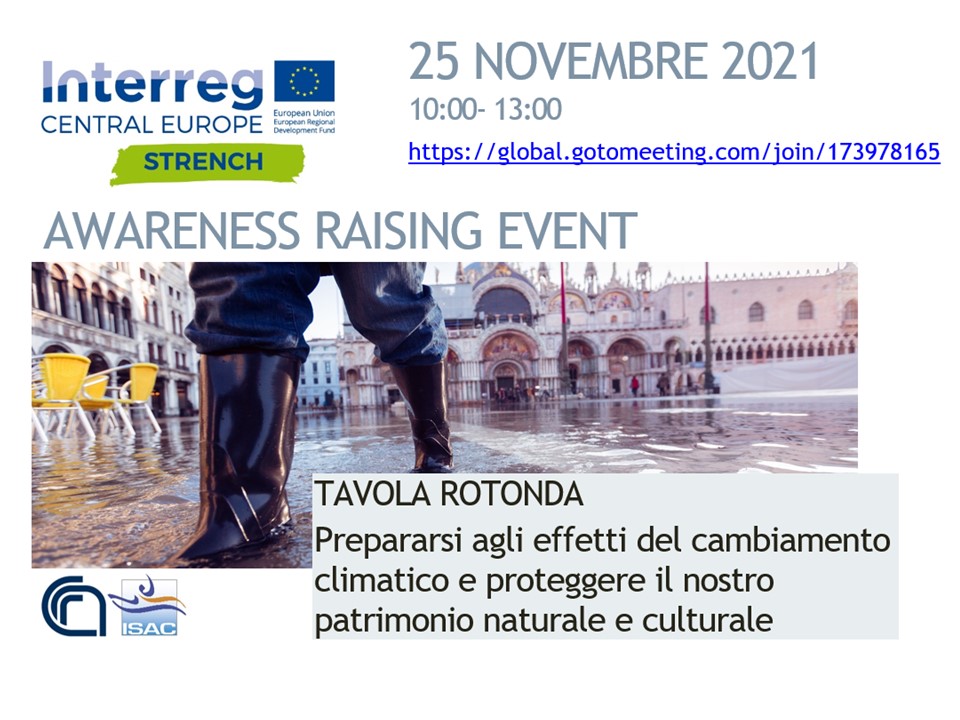 Progetto STRENCH. Beni culturali e climate change. 25.11.2021