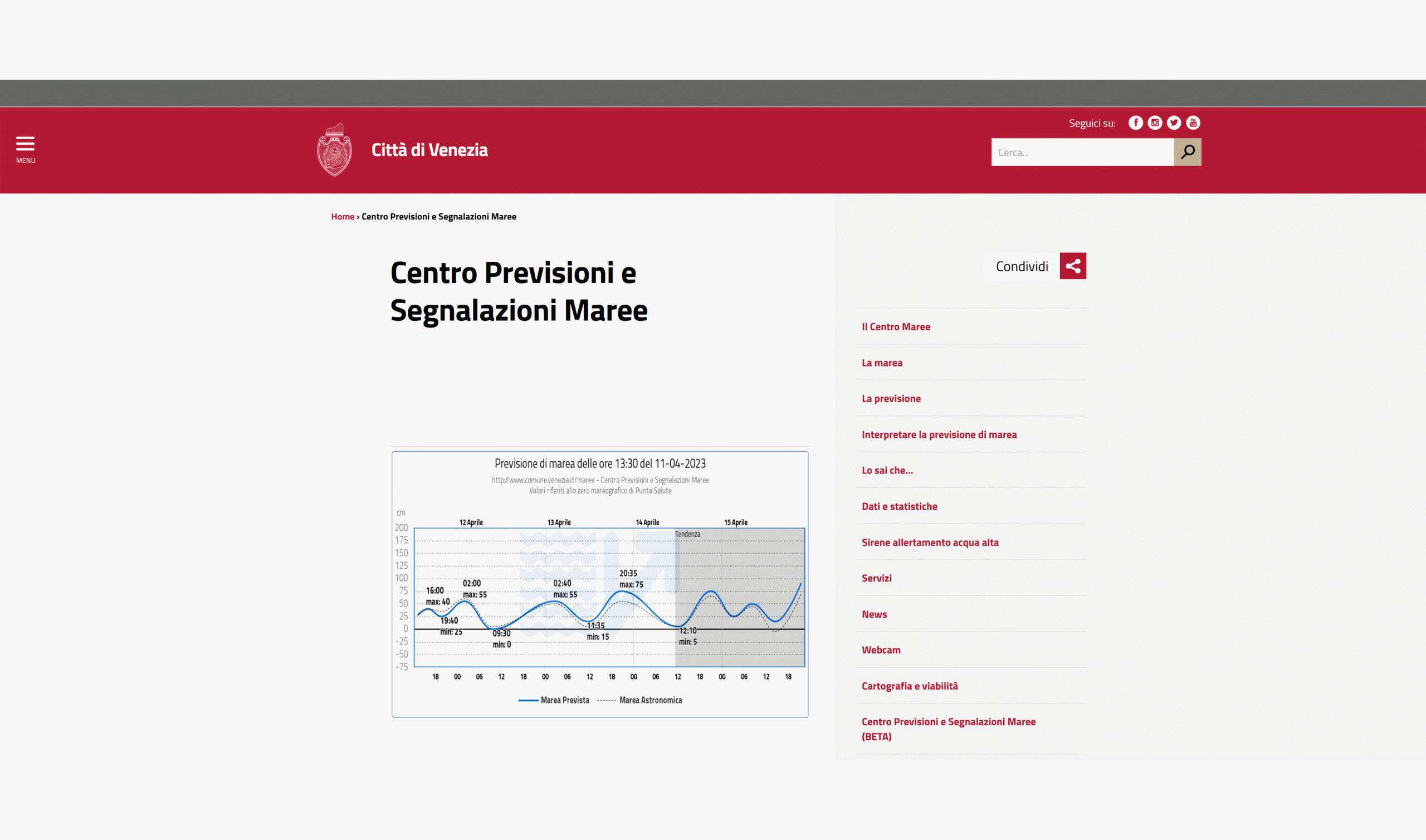 Centro Previsioni e Segnalazioni Maree di Venezia