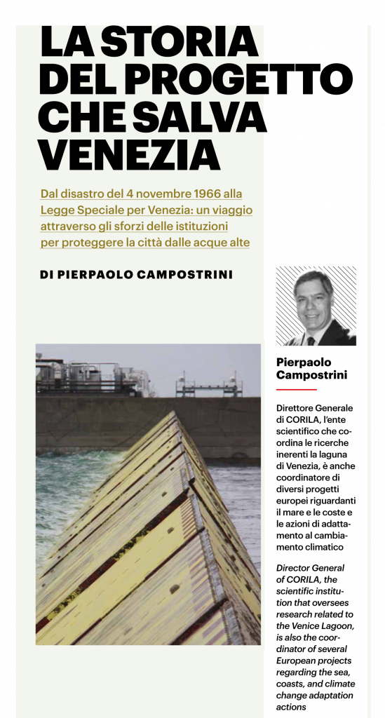 FORTUNE Italy: published a special issue dedicated to Venice and MOSE